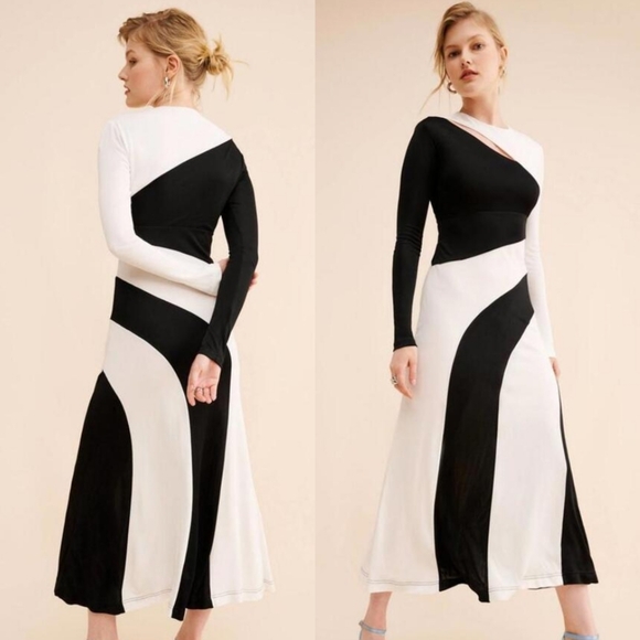 XL FARM Rio Black and White Long Sleeve Dress - Picture 2 of 5